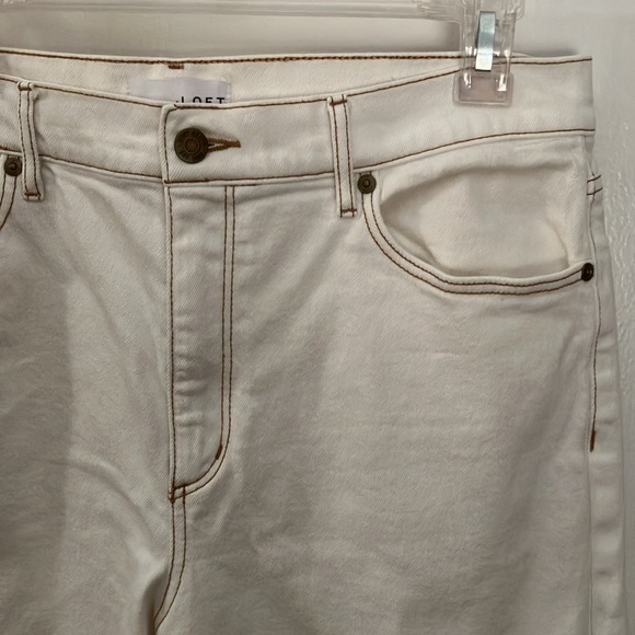 Loft The Wide Leg White Jean - Picture 4 of 7
